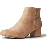 J. Adams Low Heel Zip Up Round Toe Ankle Bootie - Jody