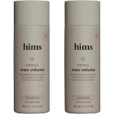 hims Max Volume Shampoo, Biotin, Citrus Spice Scent, 2 Pack, 6.4 Fl Oz | Biovolume 128, Biotin, and Rice Protein, Root Lift and Thickening Shampoo for Men, Paraben-Free, Sulfate-Free, Vegan