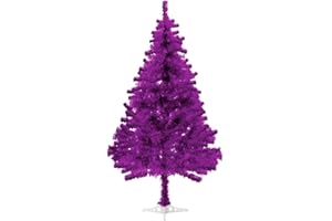 Purple Christmas Tree, 6ft Artificial Tinsel Christmas Tree for Home Decorations，550 Branch Tips Premium Hinged Holiday Xmas 