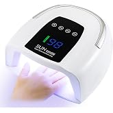 Cordless Nail Lamp 200W Rechargeable UV Light for Gel Nails LED Nail Dryer with 3 Timer Modes Perfect for Salon and Home Use Portable Cordless Design Continuous Use Up to 4-5 Hours (S20 Max)