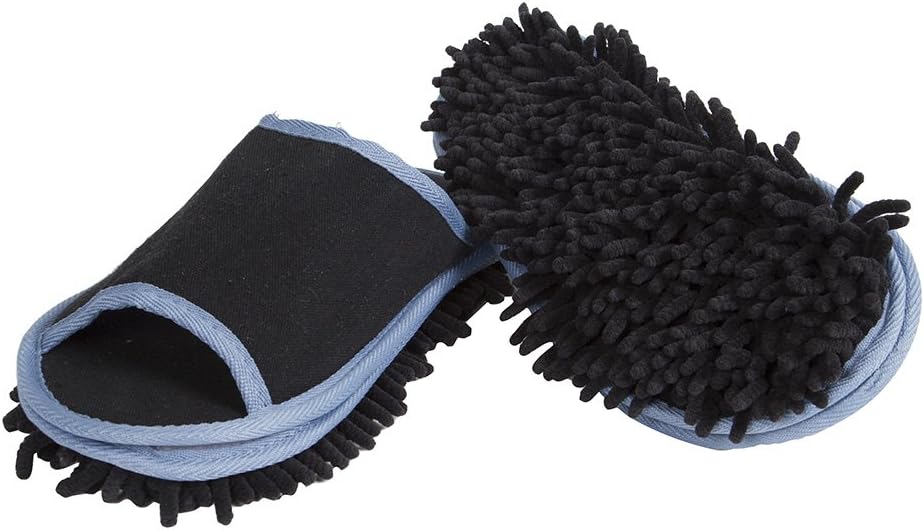 Slipper Genie Microfiber Men's Slippers for Floor Cleaning, Men's House