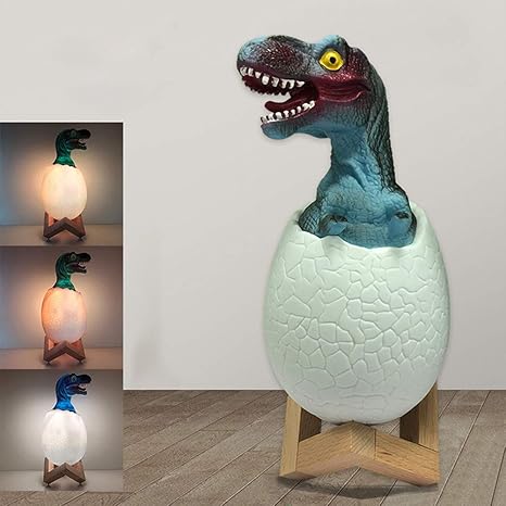 dinosaur luz nocturna para dinosaurio t rex juguete lampara led con soporte y control tactil usb recargable 3 colores luz nocturna juguetes cumpleanos