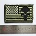 SpaceAuto USA American Flag Skull Military Army Tactical Morale Badge Hook & Loop Decorative Patch 3.15