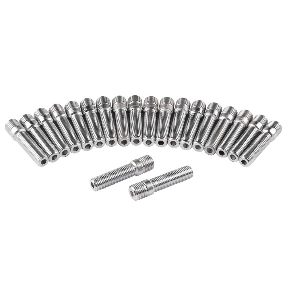 Photo 1 of 20 PCS M14x1.5 to M12x1.5 Extended Wheel Stud Conversion Screw Adapter Kit 32mm Shank 50mm Overall Compatible with Vehicles with 14x1.5 Thread Bolts