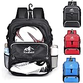 HAMISH Soccer Bag Soccer Backpack Bags for Basketball Volleyball Baseball Football with Ball Compartment and Separate Cleat