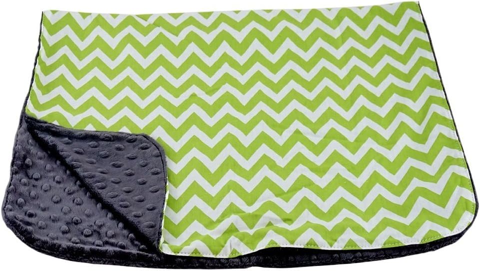Blue Baby Bum Baby Blanket Zig Zag, Green