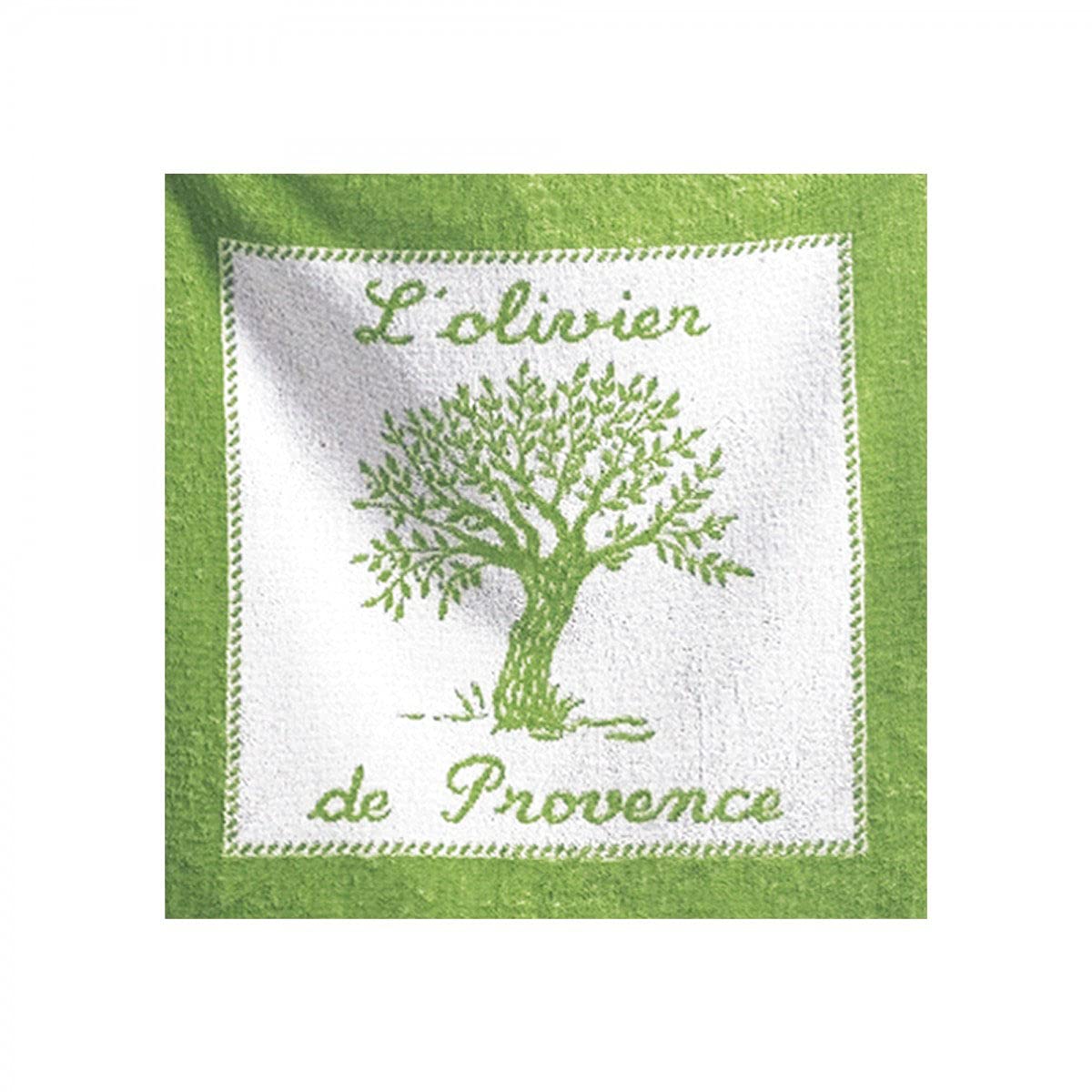 Coucke Olivier Amande Square Sponge 50 x 50 cm Olive Tree No.3 Cotton Green