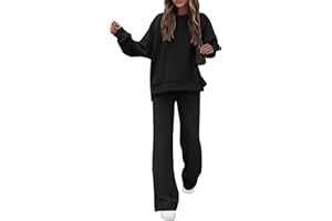 KIRUNDO Fall Sweatsuits Women 2 Piece Outfit Lounge Sets 2025 Matching Airport Oversized Sweatshirt Sweatpants Tracksuit