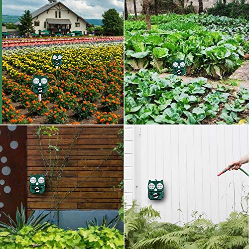 Professionale Repellente Gatti,Repellente Ultrasuoni Energia Solare IP66 Impermeabile a Frequenza Regolabile per Allontanare Animali 5 Modalità Regolabile Repeller Animali Ultrasound Repellente