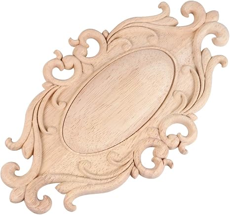 BESPORTBLE Holz Geschnitzte Ecke Onlay Applikation Unbemalte Türschrank