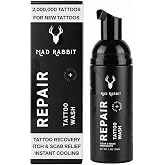 Mad Rabbit Tattoo Aftercare Soap, Fragrance-Free Foam Wash, 2 oz | Tattoo soap for new tattoos. Unscented foam wash made with clean + vegan ingredients for daily tattoo care.