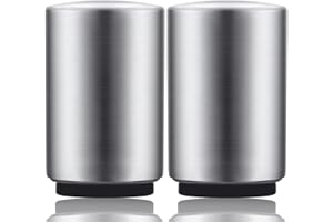 SWAYTAIL 2PCS Premium Beer Bottle Opener, Automatic Stainless Steel Quick Pop the Top Can Openers by Magnet Catching No Damage Caps, Wine Accessory Push Down Off Magnetic Bartender Tool for Home Picnic Camping