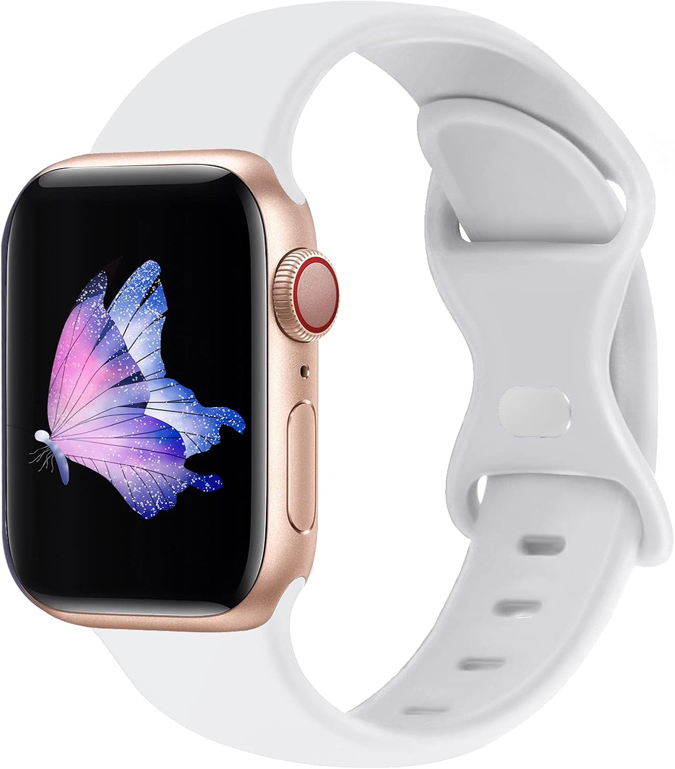 SinceC Sport Bands Compatible with Apple Watch Band 38mm 40mm 42mm 44mm S/M M/L for Women/Men Waterproof Soft Silicone Replacement Strap Accessories for iWatch Series 6/5/4/3/2/1/SE