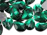Allstarco 25x18mm Flat Back Teardrop Acrylic