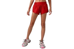 MCEDAR Girls Athletic Shorts with Liner, Quick-Dry Lightweight Active Workout Sports Running Shorts with Zip Pocket