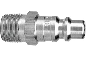 Dixon Valve & Coupling DCP21 Steel Air Chief Industrial Interchange Air Fitting, Quick-Connect Plug, 1/4" Coupling x 1/4" NPT Male Thread, 37 CFM Flow Rating (Pack of 5)