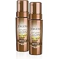 Jergens Natural Glow Instant Sun Body Mousse, Self Tanner for Deep Bronze Tan, Sunless Tanning Body Bronzer for Natural Looking Color Instantly, 6 Oz, Pack of 2