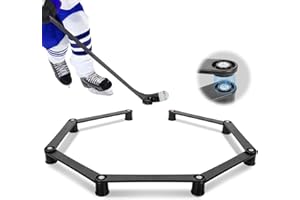 Hikeen 7-Sections Hockey Training Equipment,Magnetic Adjustable Size Hockey Stick Handling Trainer,Portable Stickhandling Training Tool for Puck Control, Reaction Time and Coordination