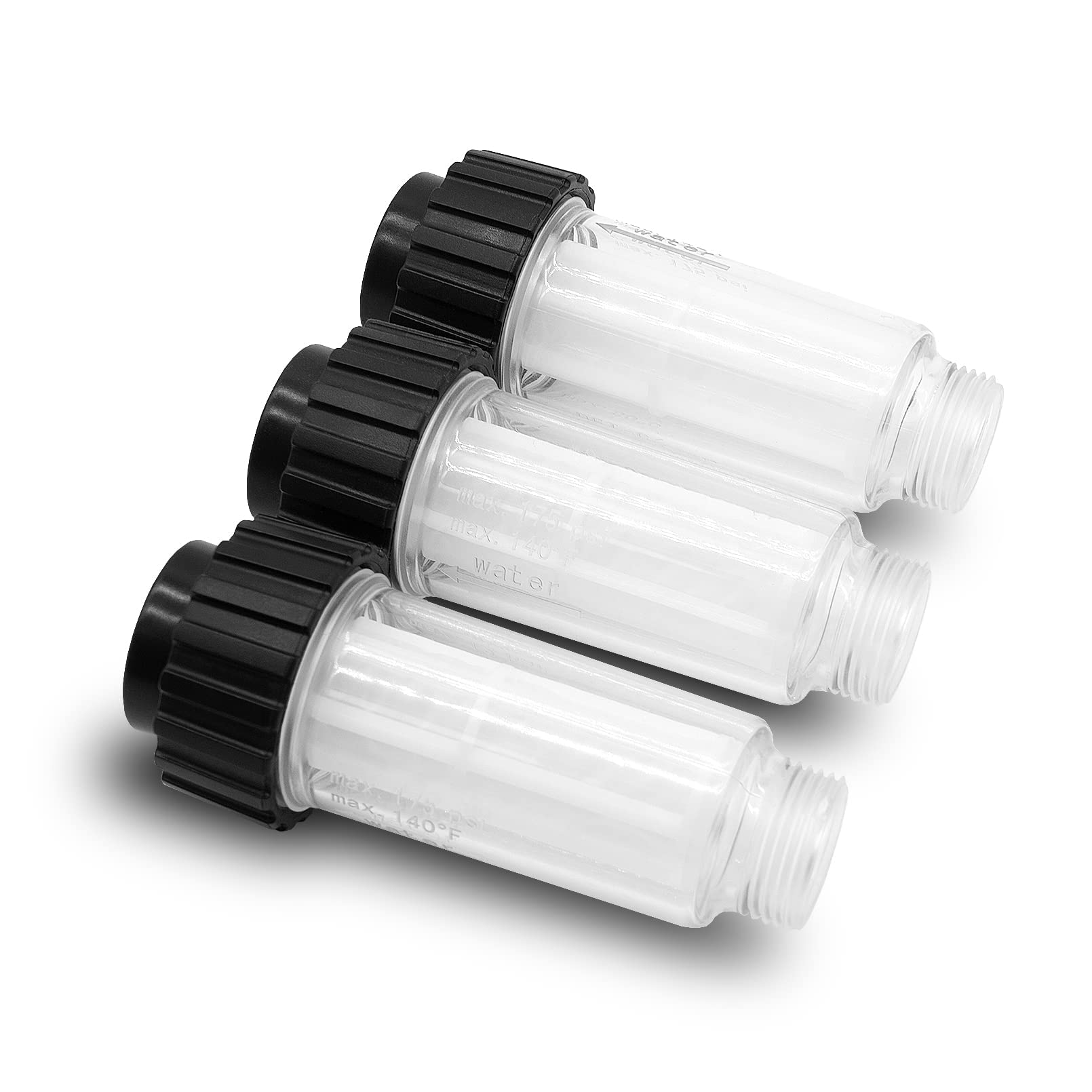Water Filter Including Filter Insert (5.731-050.0) for All Karcher Pressure washers with 3/4 inch Water Connection Like Karcher K2-K7 Compatible with 4.730-059.0 Pressure Washers -1 Pack (3 Pcs)