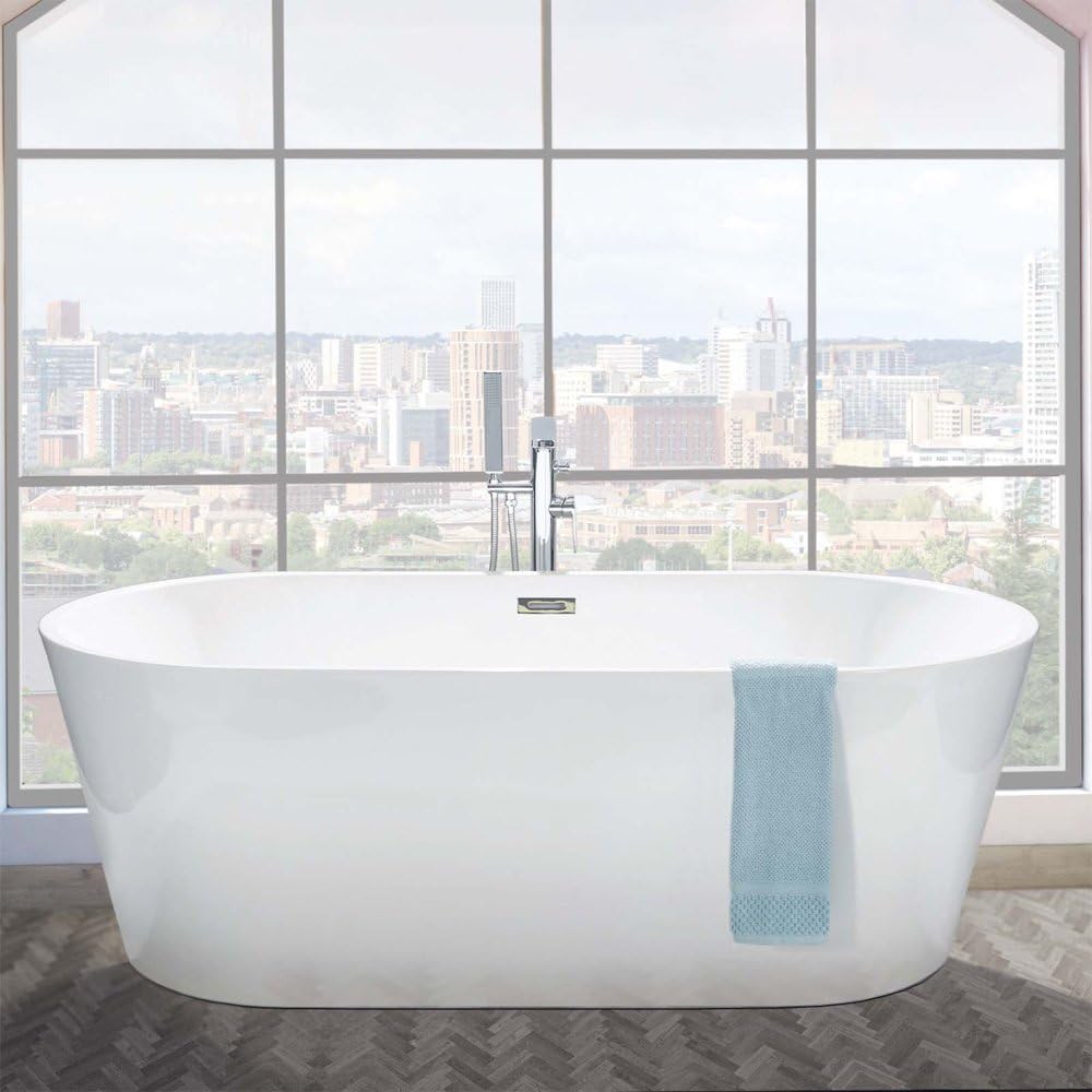 "Tahoe" Luxury Freestanding Bath Inc Chrome Overflow & Waste - 1500mm(L) x 750mm(W) x 600mm(H)
