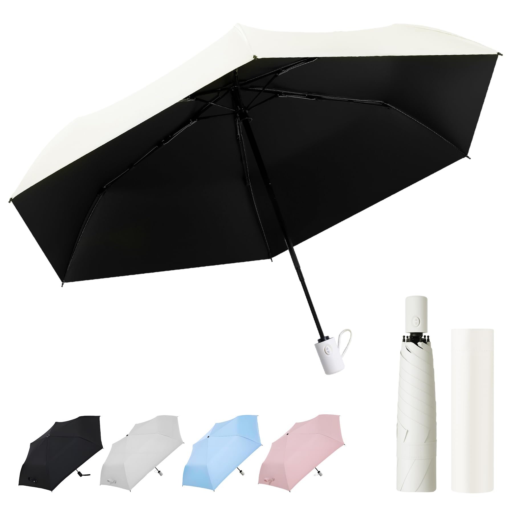 Photo 1 of Copulan Auto Open Close Umbrella - Ultra Light Compact Travel & Backpack Size for Women and Men, UPF 50+ Eco-Friendly Sun Protection & Windproof Rain Umbrella with UV Defense
