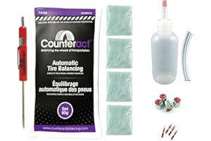 Counteract DIYK-3 Do It Yourself Tire/Wheel Balancing Beads Kit - Light Duty Truck Tires, (4) 3oz DIY Bead Bags, (4) Valve Ca