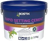 Bostik Cementone Rapid Setting Cement 2.5kg Grey Fast-Setting Waterproof