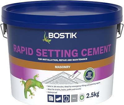 Bostik Cementone Rapid Setting Cement 2.5kg Grey Fast-Setting Waterproof