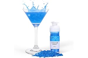 MILOVIN Blue Edible Glitter for Cake Decorating, 5g Luster Dust Edible, Edible Glitter for Cocktails, Cake, Strawberries, Chocolate, Ice Cream, Cookies, Cupcakes, and Waffles(0.18oz, Blue)
