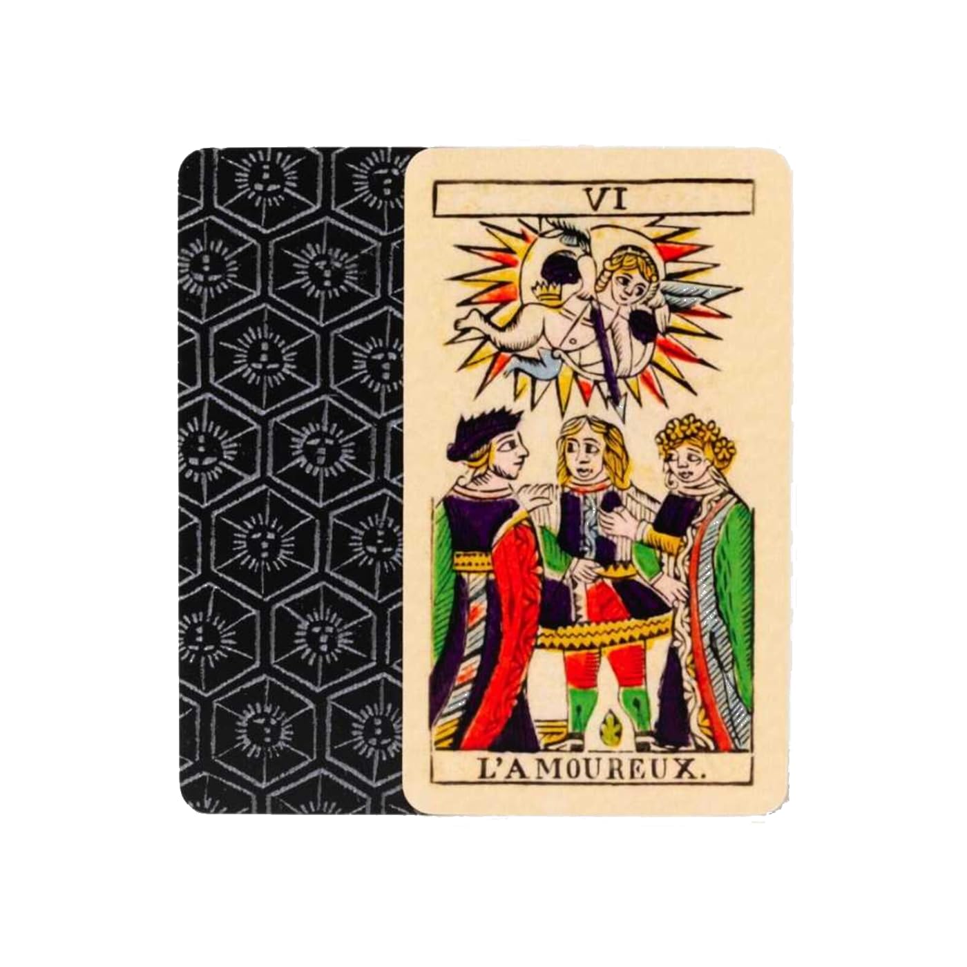 Gassman Tarot de Marseille with | Guide Made in USA | Linen Finish | 78 Cards for Divination | Rigid Box for Storage |
