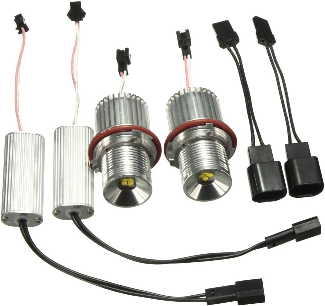 1Pair 40W Car LED Angel Eyes Marker Halo RING Light Lamp H8 Bulb For BMW E39 E60 E61 E65 E66 E83 E87 63126904048