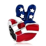 LovelyJewelry American Flag Victory Patriotic 4th
