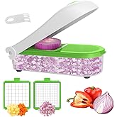 LHS Manual Food Processor Large Vegetable Chopper, 1004ML Pull String Chopper Garlic Mincer Onion Cutter for Veggies,Salad,Fruits, Nuts, BPA Free, WHITE