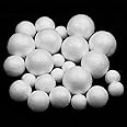 MIDELONG 24 Pcs Craft Foam Balls, 3 Sizes White Foam Craft Balls Polystyrene Craft Balls for DIY Craft Art Holiday Household School Projects and Party Decoration