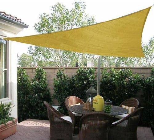 Amazon Com Outsunny Triangle Outdoor Patio Sun Shade Sail Canopy 16 5 Feet Sand Garden Outdoor