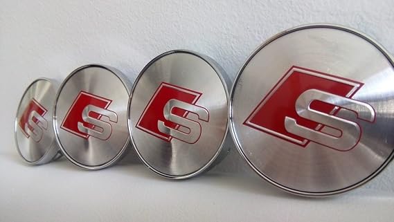 4x Audi S Line Felgendeckel 60mm Nabendeckel Nabenkappe wheel centre caps neu