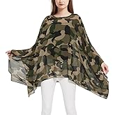 Max Hsuan Womens Summer Solid Sheer Batwing Blouse Chiffon Caftan Poncho Tunic Top Plus Size Cover up