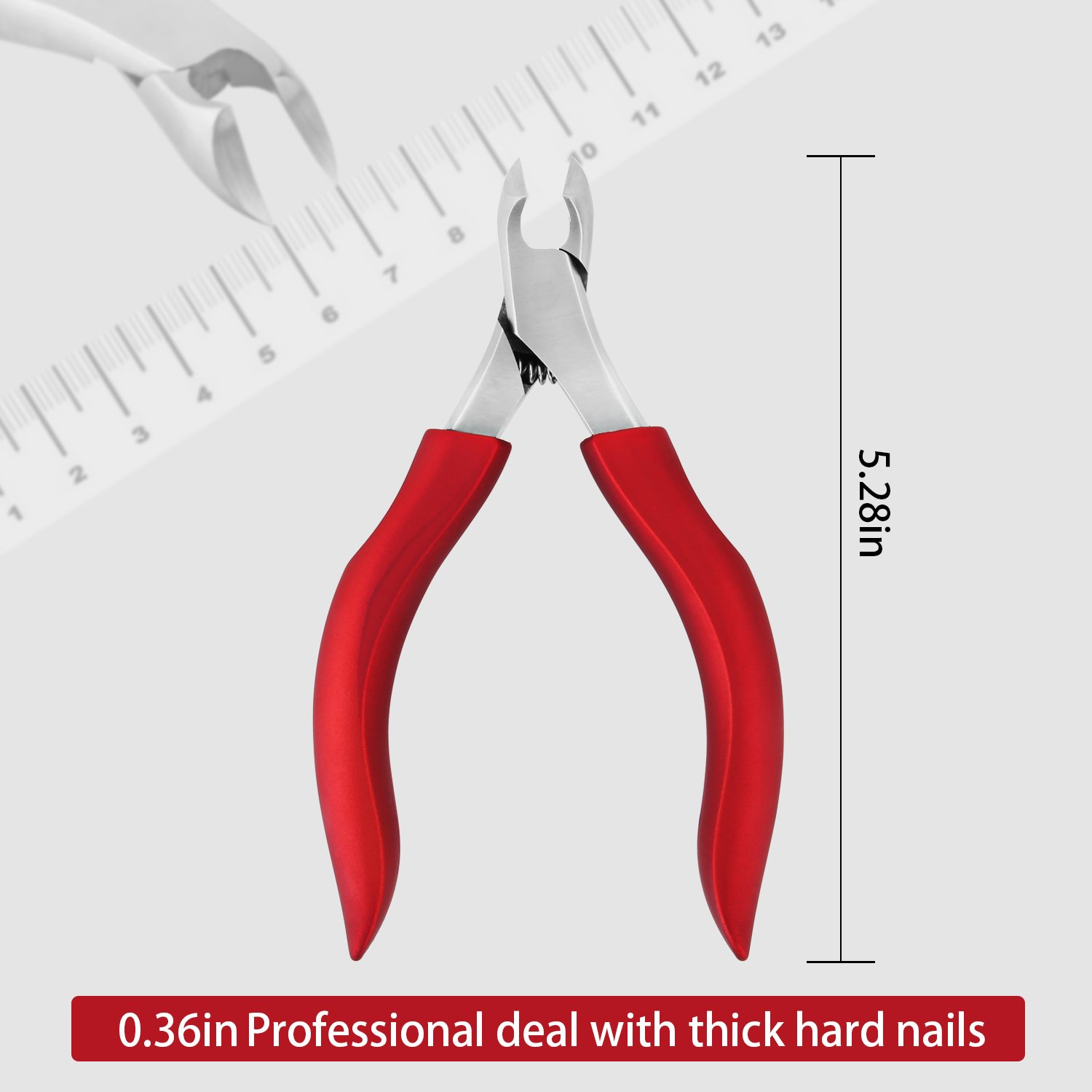 Toenail clippers for elderly, Used For Thick Toenails 、Fungi Toenails 、Ingrown Toenails. Long Handle, Leather Packaging, Safe Storage: Beauty