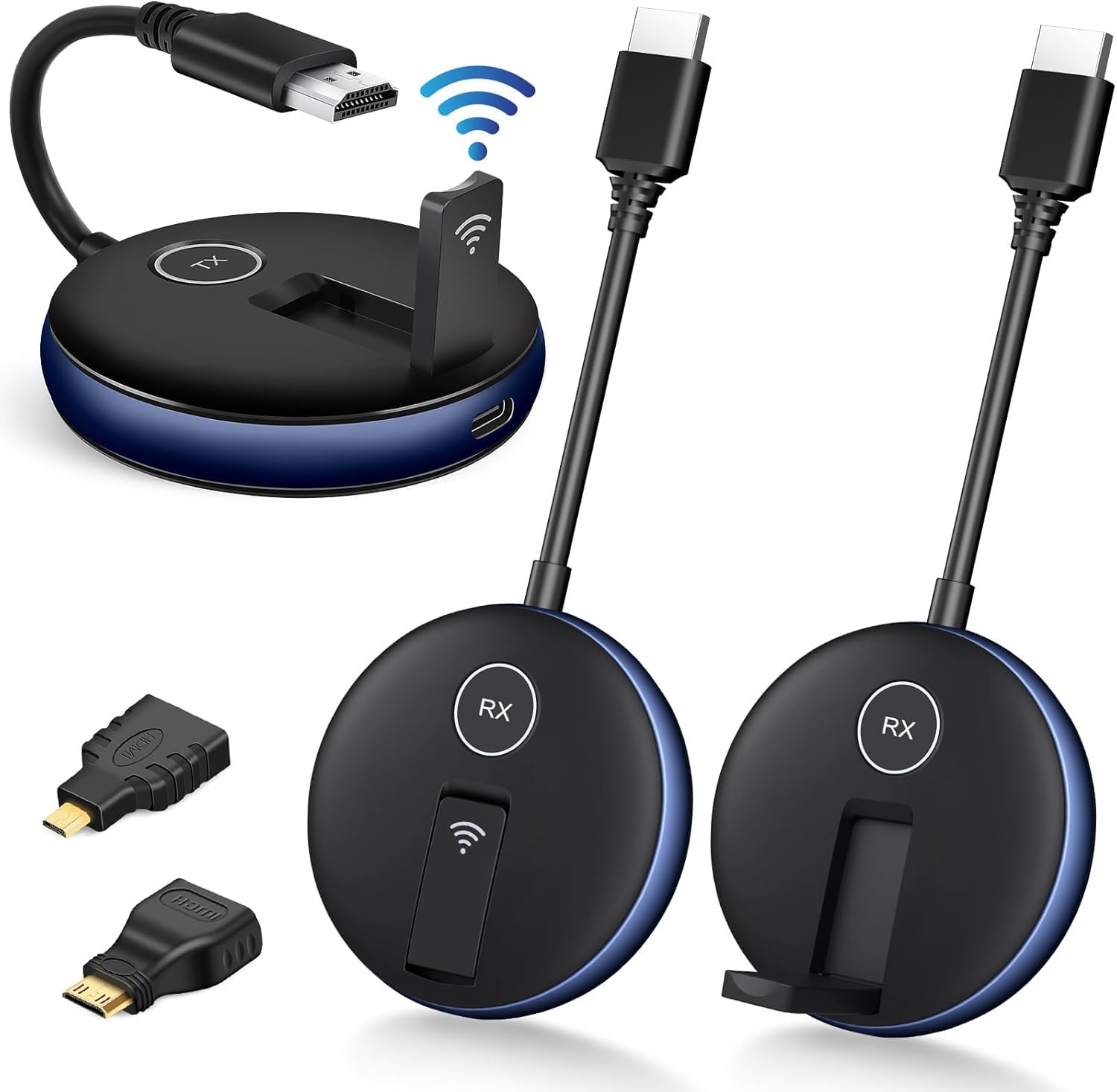 Photo 1 of Wireless hdmi Transmitter and Receiver,Wireless hdmi Extend kit ?1 Transmitter and 2 receivers?,Multi-Screen Transfer.Take Laptop,Cable Boxes,Cameras to Project Screens to televisions or projectors
