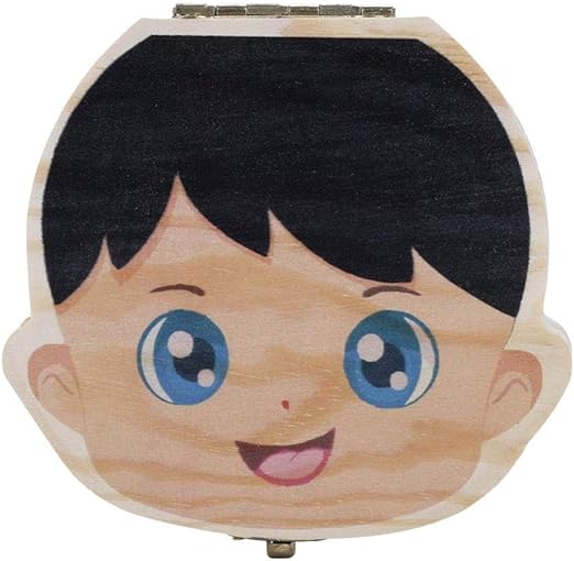 Amazon.com: Aufee Caja de dientes de bebé, organizador de recuerdos, caja de madera para niños, caja de recuerdos para dientes, caja de madera para guardar los dientes, regalo para niños: Home \u0026