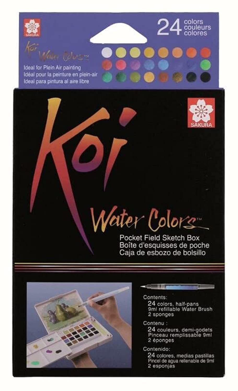 Sakura Koi aquarel box 24 napjes met brush