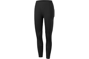 Willit Girls Horse Riding Pants Tights Kids Equestrian Breeches Knee-Patch Youth Schooling Tights Zipper Pockets