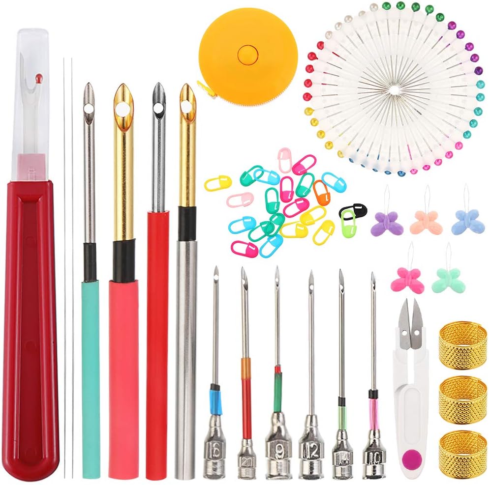 Souarts Kit de Broderie Punch Needle Point de Croix Kit Outils de