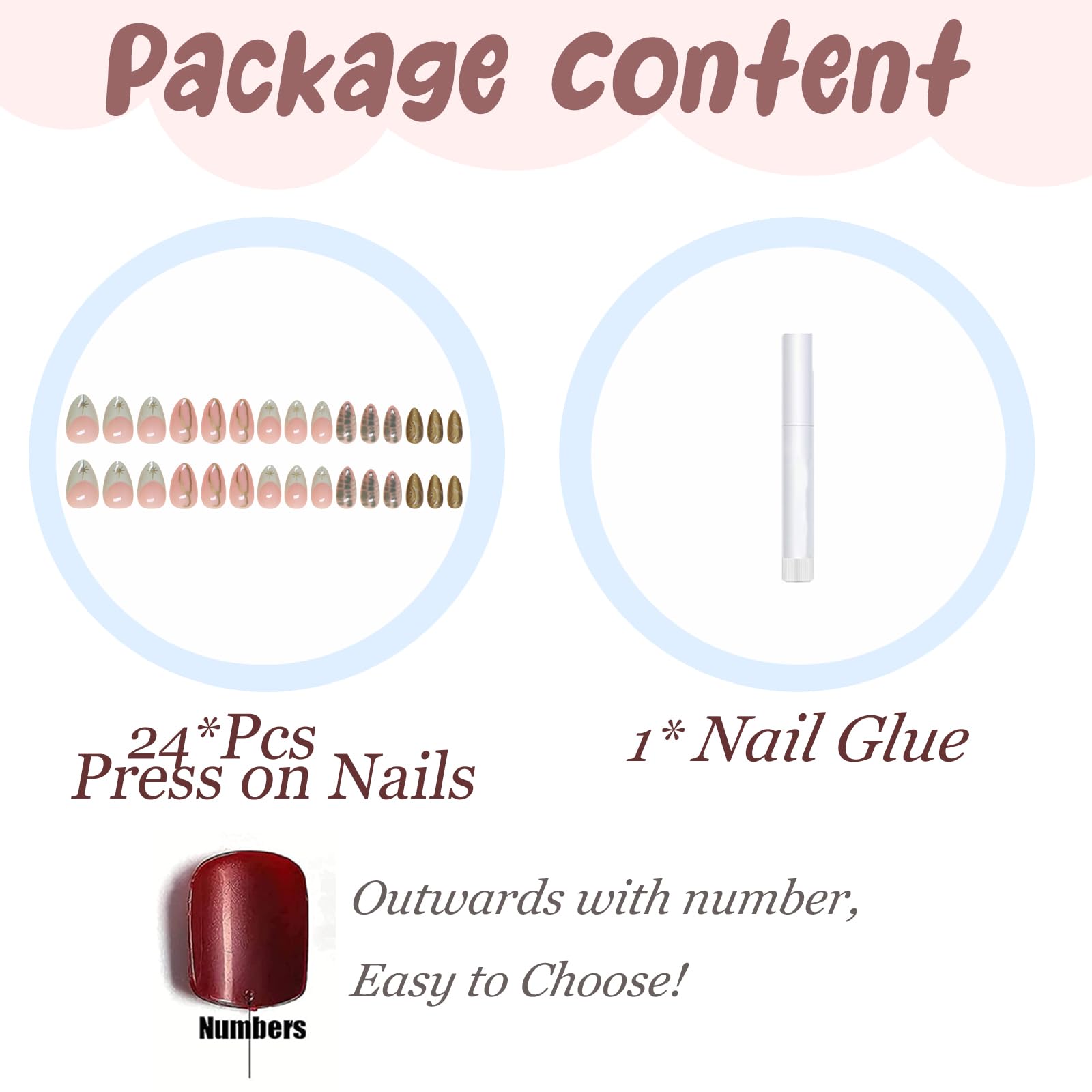 BABALAL Press on Nails Almond Medium Fake Nails Green Ombre French Glue on Nails Chrome Design Y2k Acrylic nails 24pcs Stiletto Stick on nails Maniure Full Cover Artificial Nails - Image 4