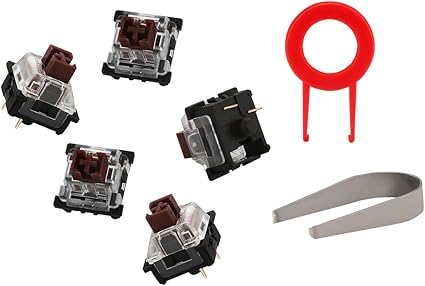 Amazon E元素メカニカルキーボード交換可能なoutemuスイッチ 十字形茶軸 メカニカル押しボタンスイッチ 10ケセット キーキャッププーラーとスイッチプーラー付き Brown Switch Diy茶軸 10枚 茶軸 E元素 ゲーミングキーボード 通販