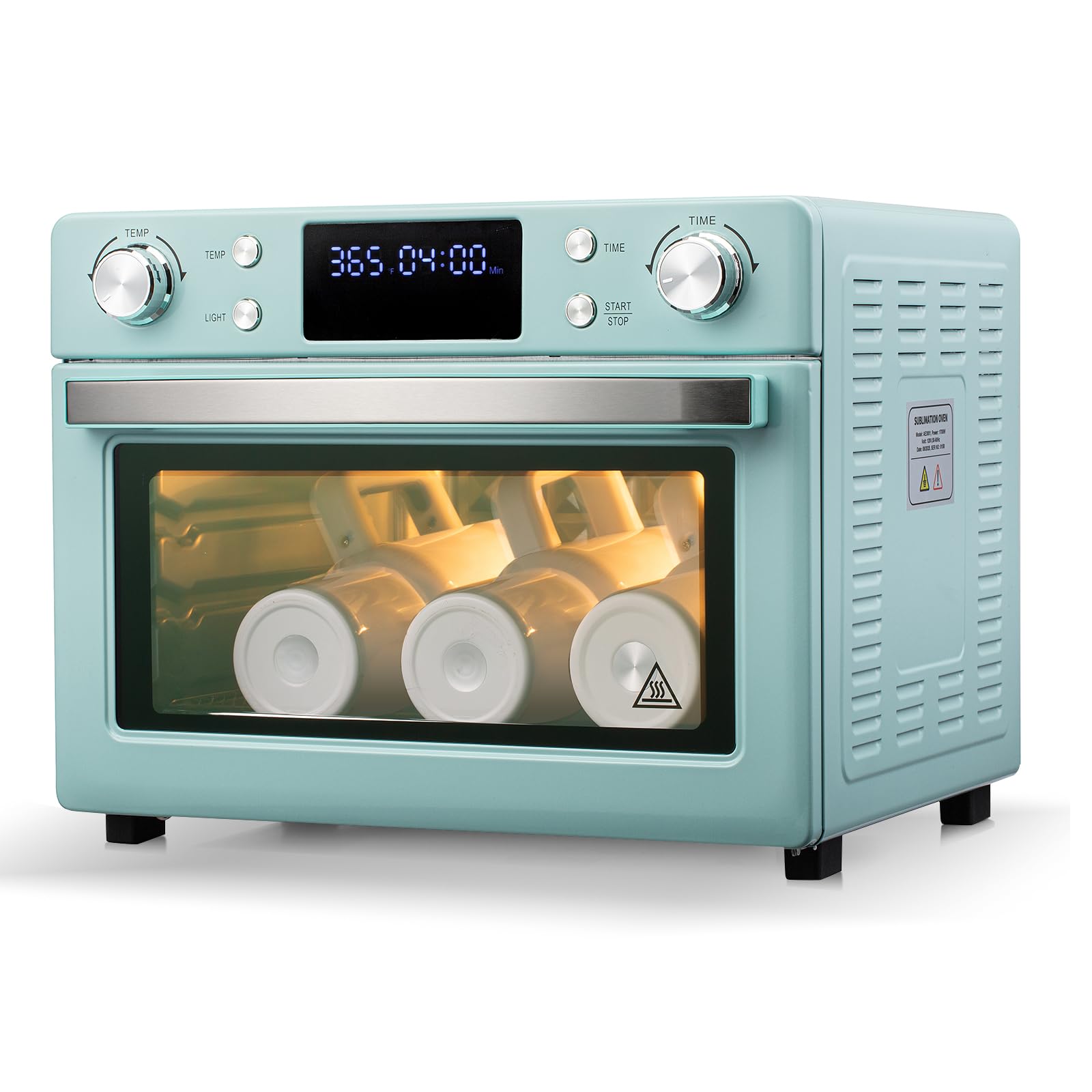 Photo 1 of **big dents***AceSubli Sublimation Oven Machine 25L 110V 1700W Blue with Digital Display, Large Capacity Convection Oven with LED Light for Sublimation Blanks Tumblers Mugs Cups Bottles Bulk Transfer with Glove