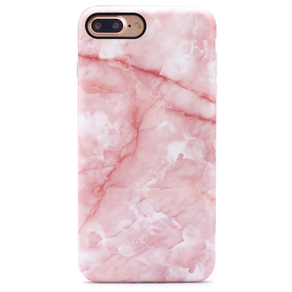 Nasousa iPhone 7 plus for Girls, IMD Printing Slim-Fit Ultra-Thin Anti-Scratch Shock Proof Dust Proof Anti-Finger Print TPU Case for iPhone 7 plus(5.5 inch)(Pink Marble)