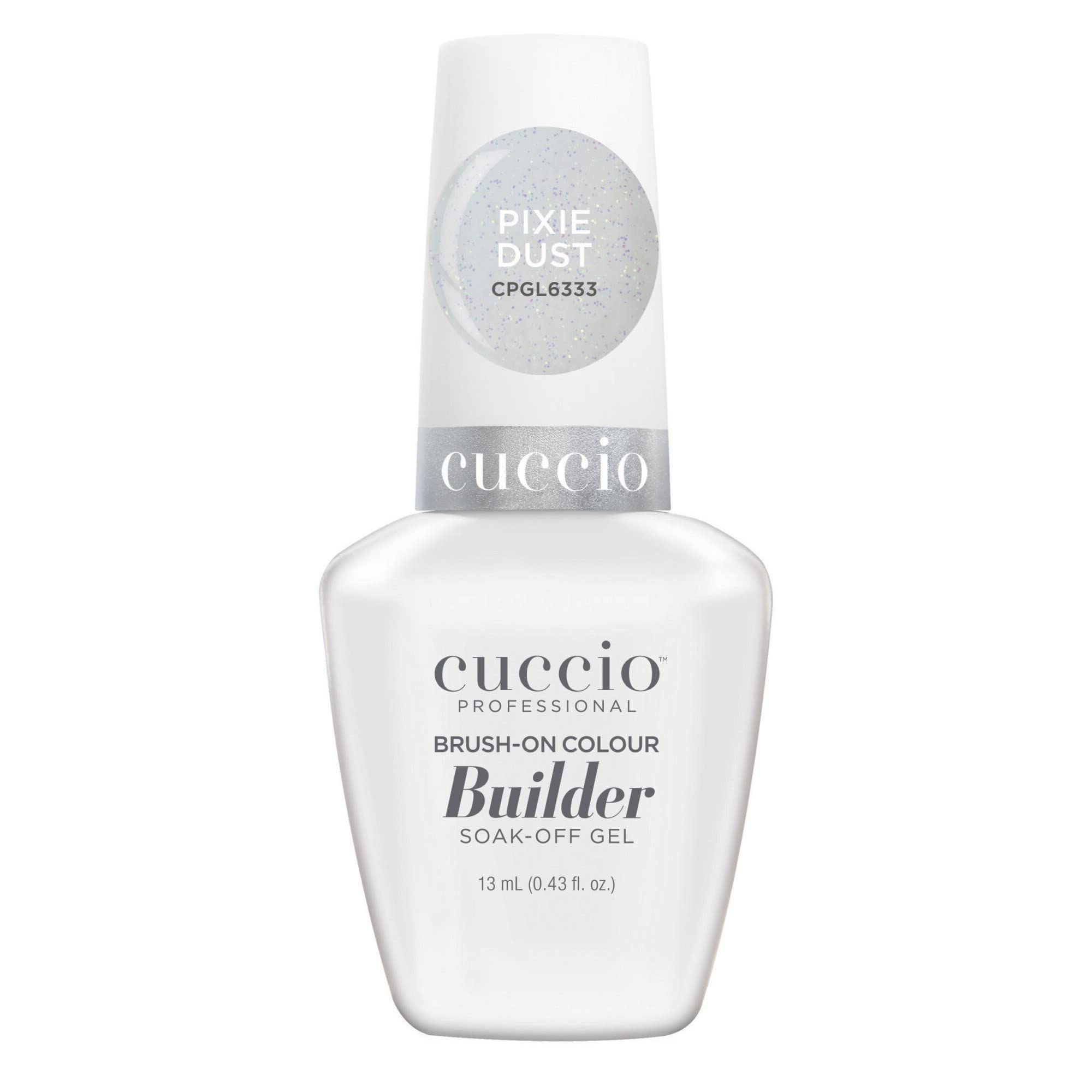 Cuccio Brush on Colour Builder Gel with Calcium LED/UV Cherry Blossom, Pixie Dust, 13ml