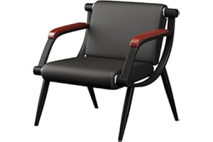 wonline Waiting Room Chairs, Office Furniture Reception Chairs with Arms, Leather Chairs is Suitable for Clinic,Airport,Hospital,Barber,Salon,Bank-Black
