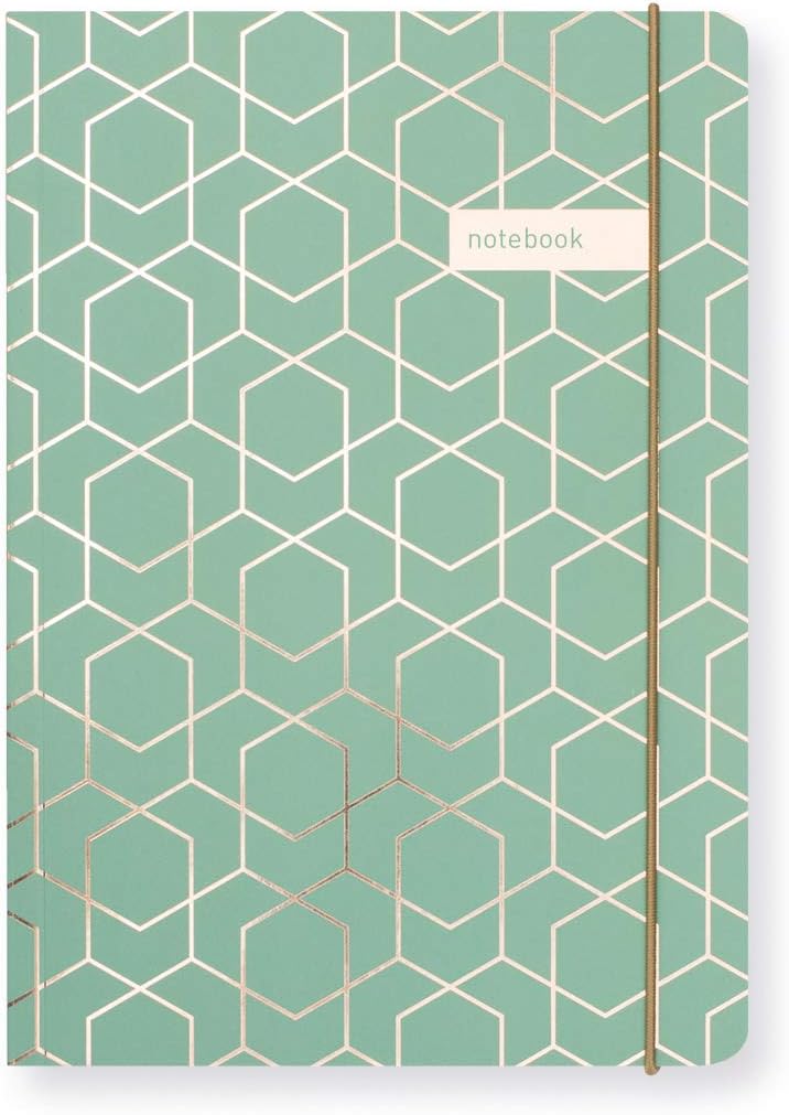 Matilda Myres Notebook - A5 Lined (Sage Rose Gold)